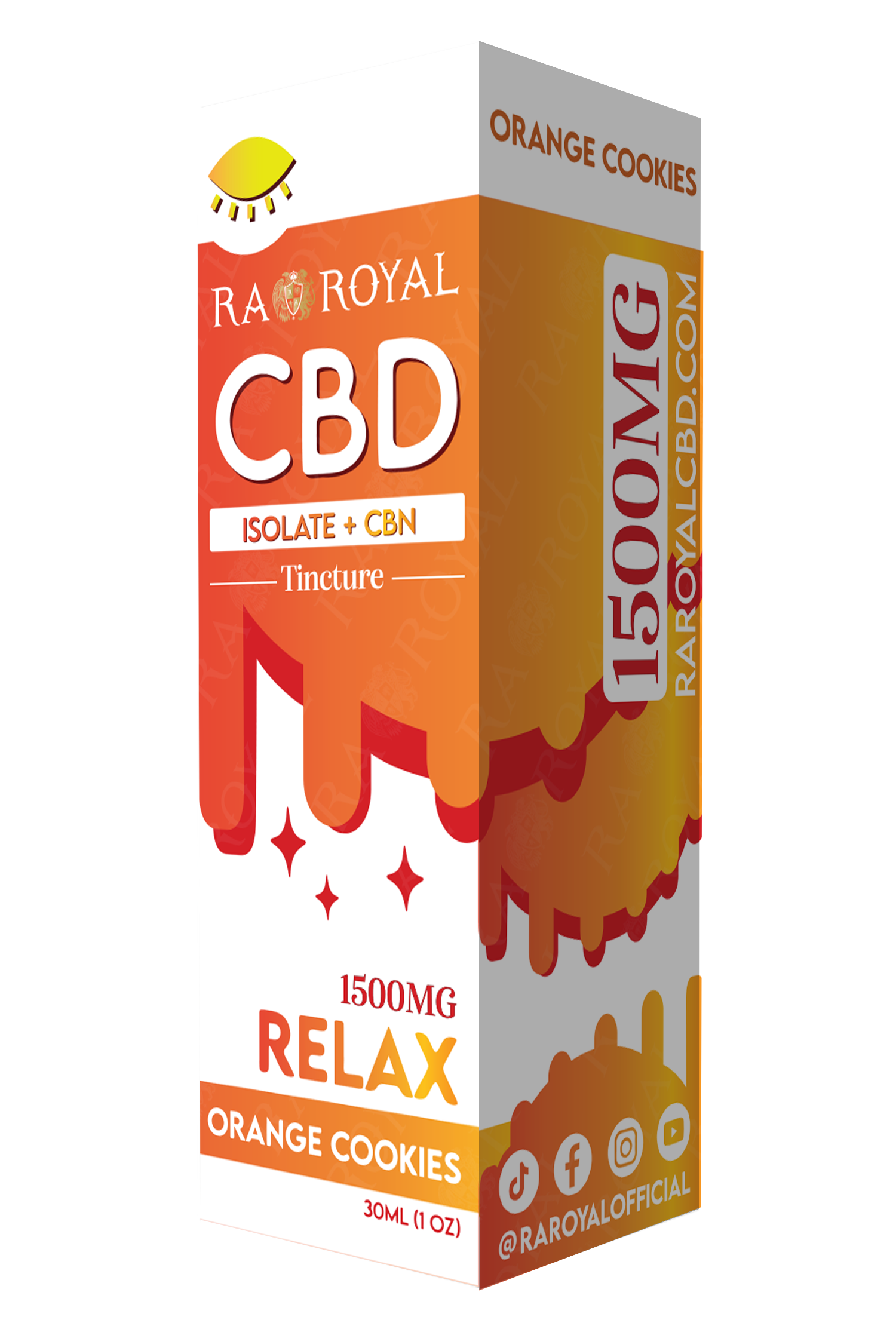 R.A. Royal CBD Blend 1,500MG Tincture: Orange Cookies (Relax)