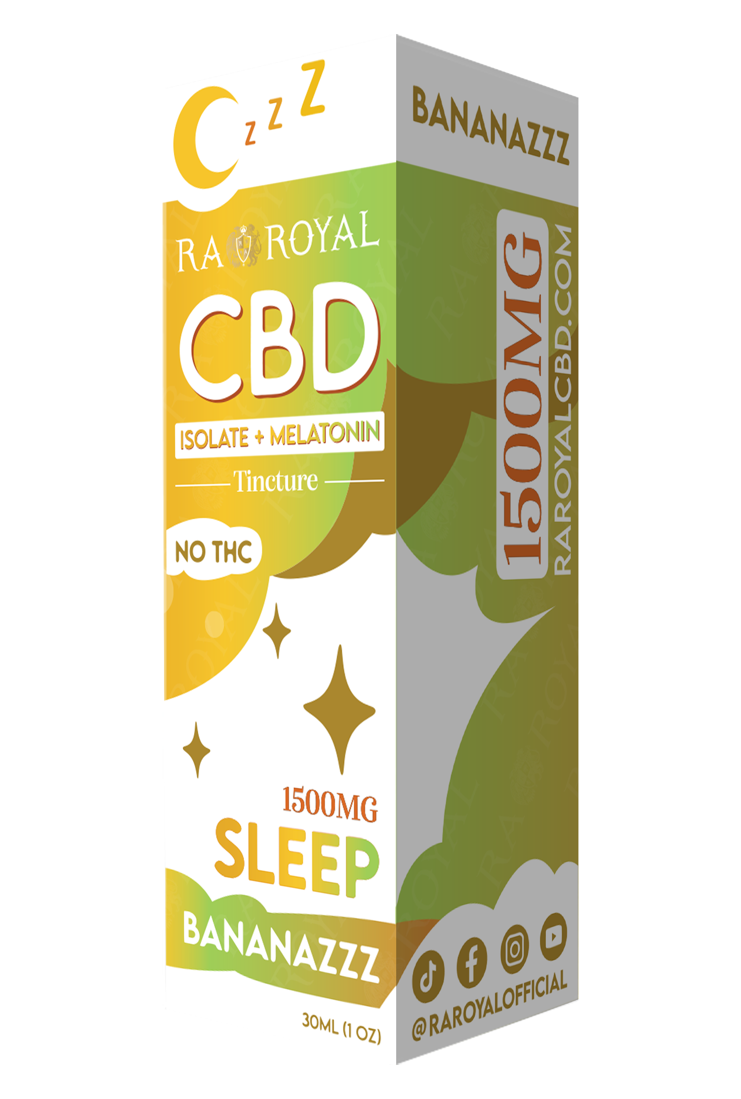 R.A. Royal CBD Blend 1,500MG Tincture: Bananazzz (Sleep)