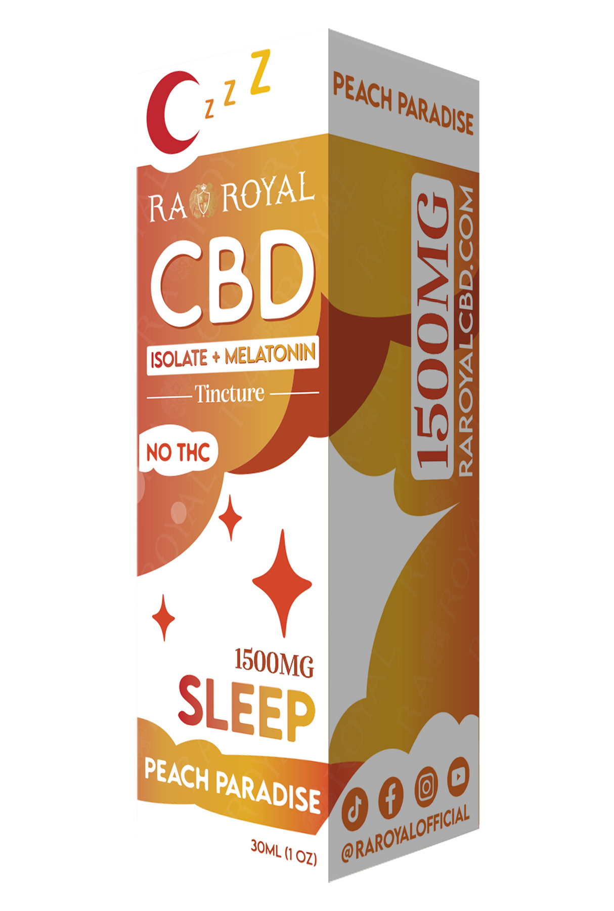 R.A. Royal CBD Blend 1,500MG Tincture: Peach Paradise (Sleep)