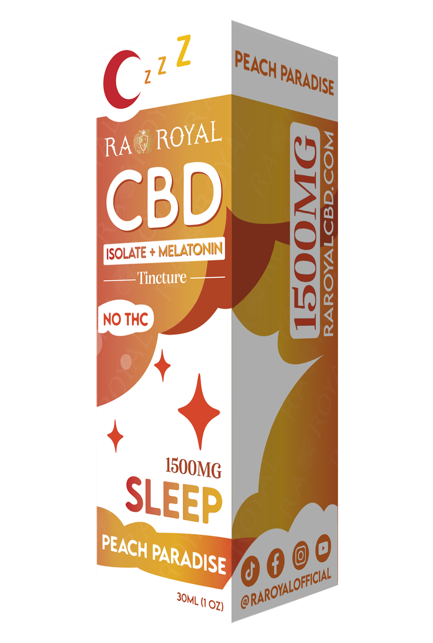 R.A. Royal CBD Blend 1,500MG Tincture: Peach Paradise (Sleep)
