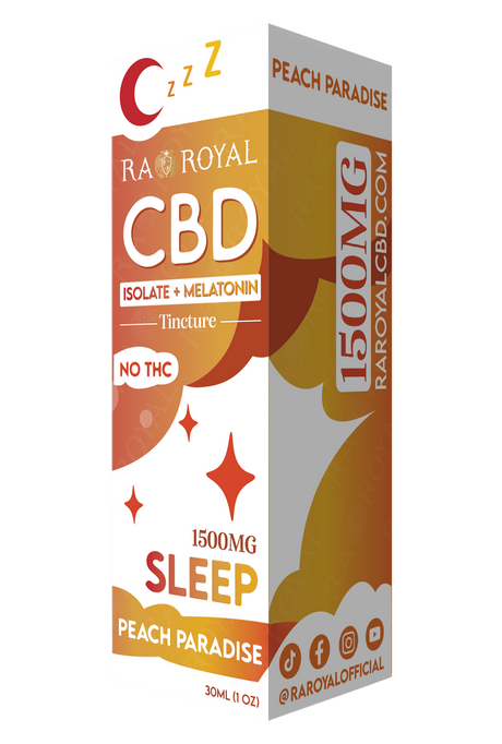 R.A. Royal CBD Blend 1,500MG Tincture: Peach Paradise (Sleep)