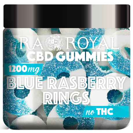R.A. Royal Gummies CBD Blue Raspberry Ring Gummy Jar (1200 MG)
