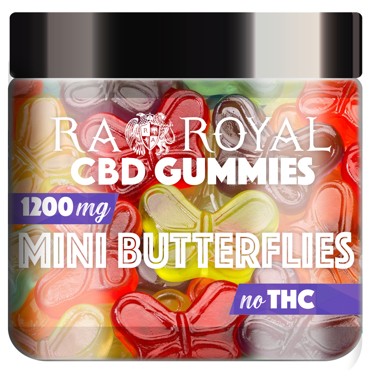 R.A. Royal Gummies: CBD Butterfly Gummy Jar (1200 MG)