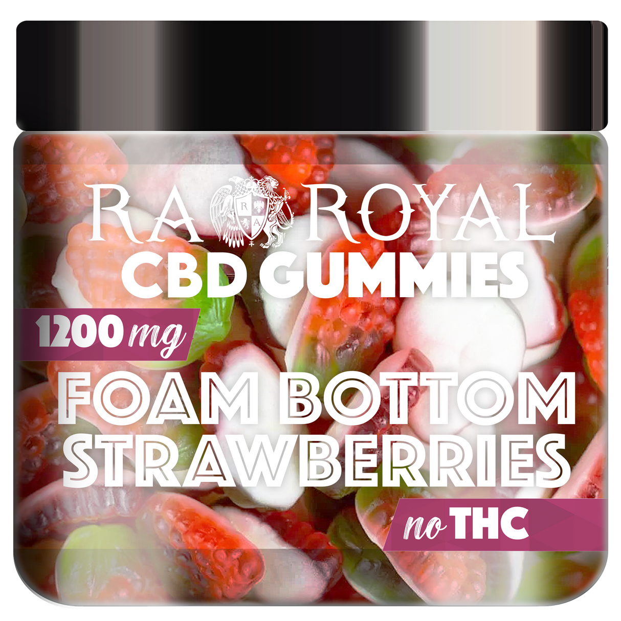 R.A. Royal Gummies CBD Gummy Strawberry Jar (1200 MG)