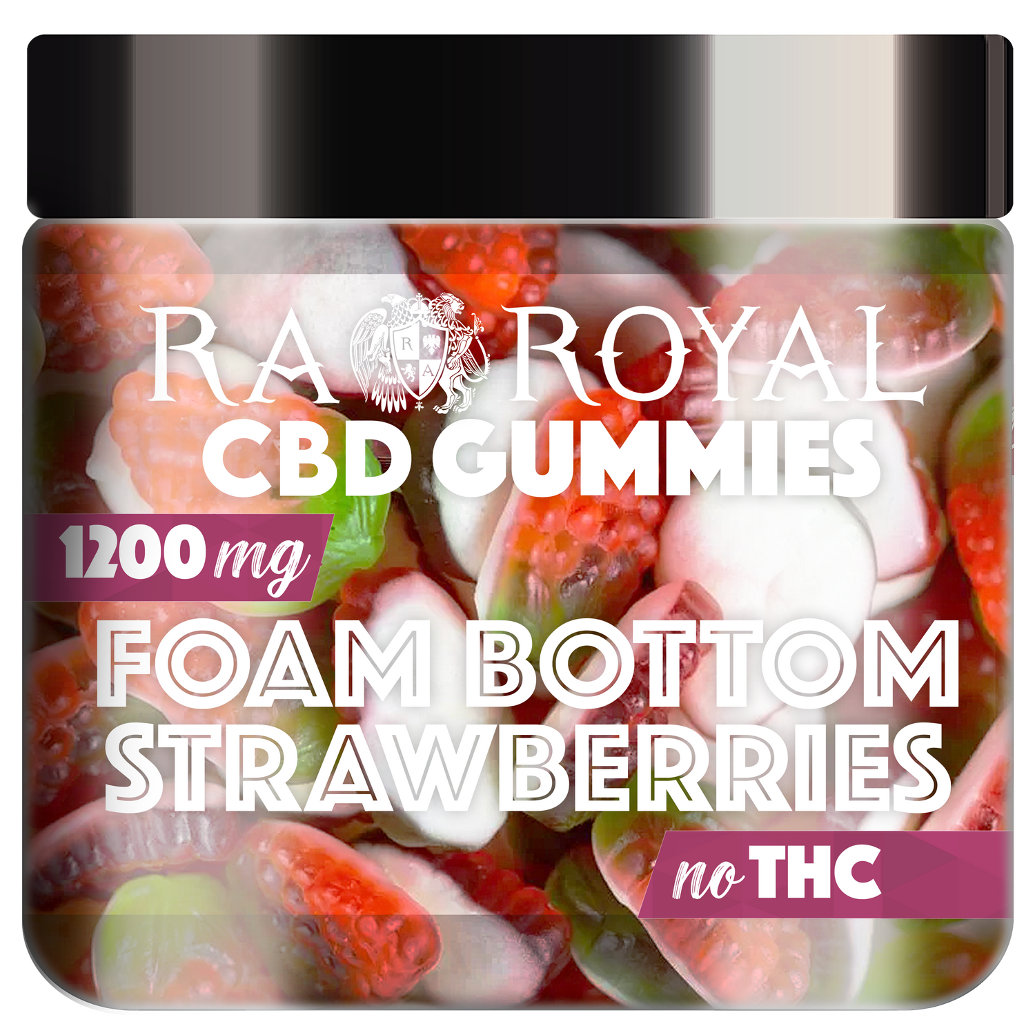 R.A. Royal Gummies CBD Gummy Strawberry Jar (1200 MG)