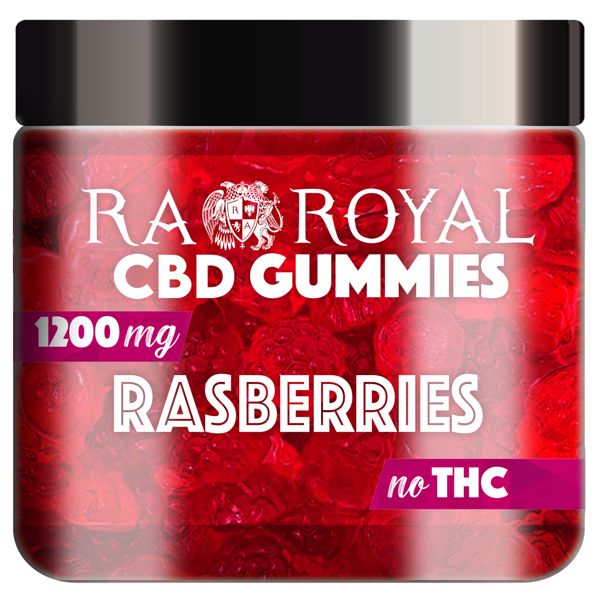 R.A. Royal Gummies CBD Red Raspberry Gummy Jar (1200 MG)