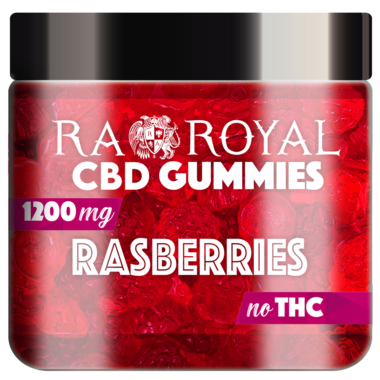 R.A. Royal Gummies CBD Red Raspberry Gummy Jar (1200 MG)