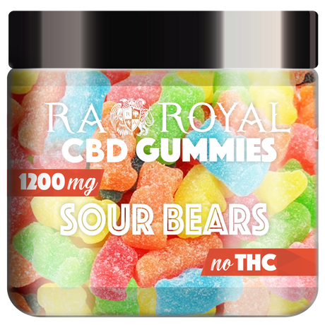 R.A. Royal Gummies CBD Sour Gummy Bear Jar (1200 MG)
