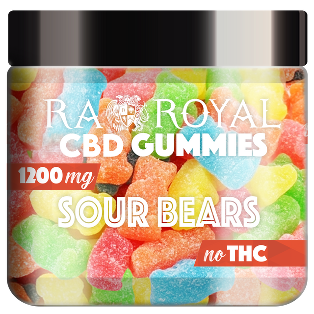 R.A. Royal Gummies CBD Sour Gummy Bear Jar (1200 MG)