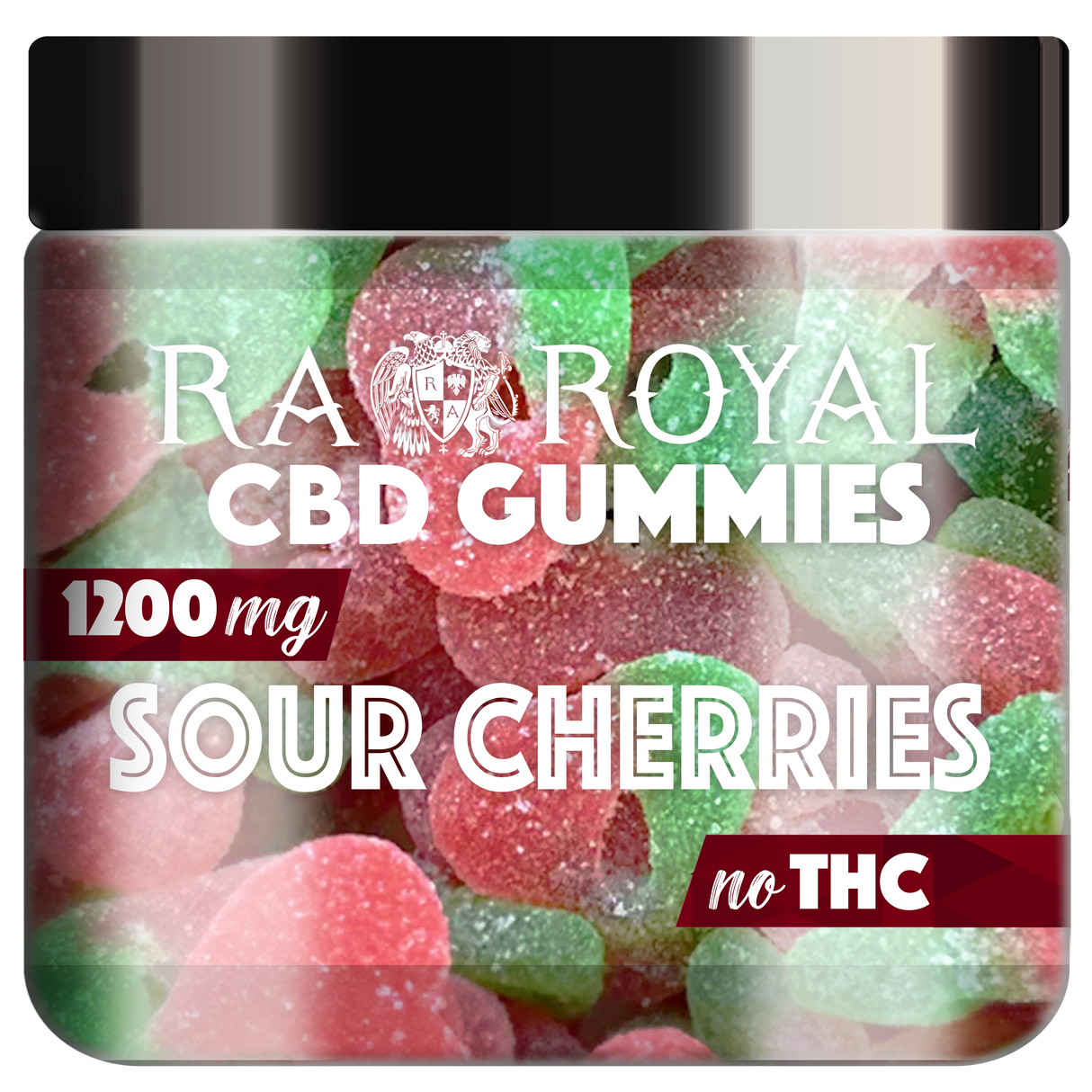 R.A. Royal Gummies CBD Sour Cherry Gummy Jar (1200 MG)