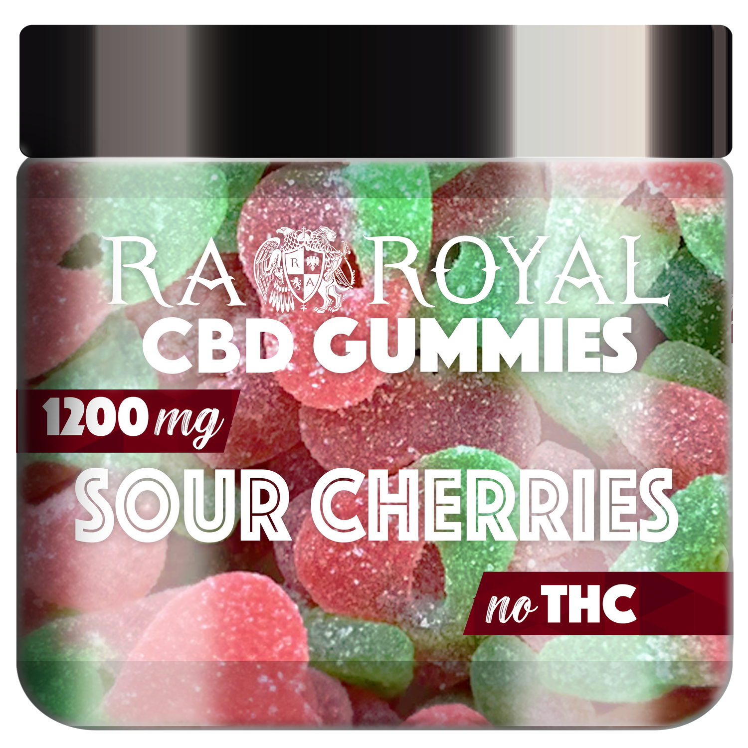 R.A. Royal Gummies CBD Sour Cherry Gummy Jar (1200 MG)