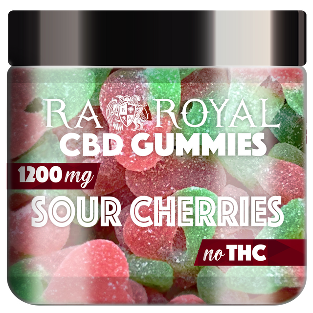 R.A. Royal Gummies CBD Sour Cherry Gummy Jar (1200 MG)