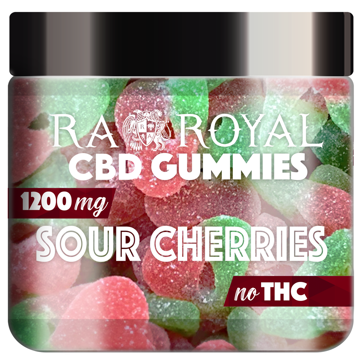 R.A. Royal Gummies: CBD Sour Cherry Gummy Jar (1200 MG)