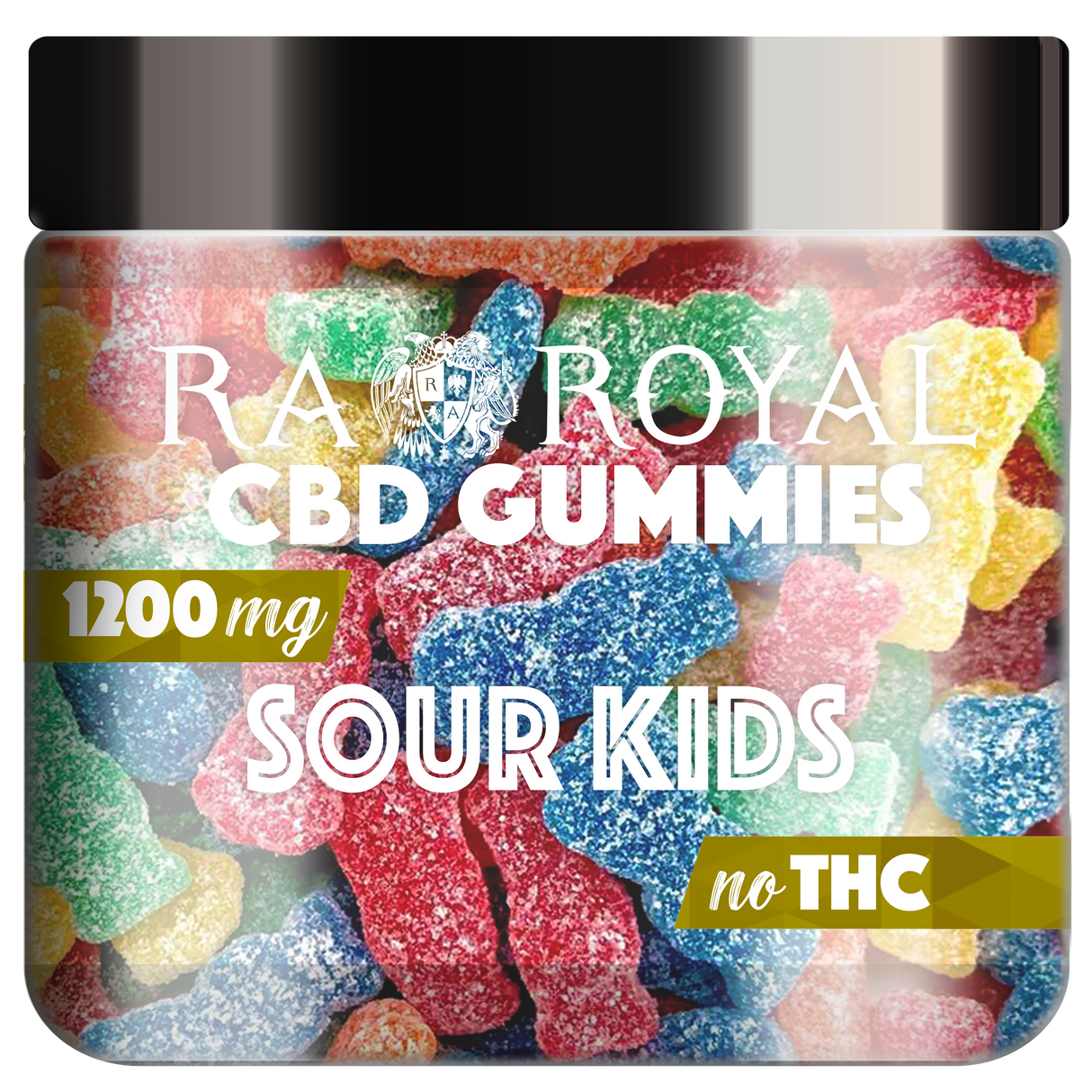 R.A. Royal Gummies CBD Sour Kids Gummy Jar (1200 MG)