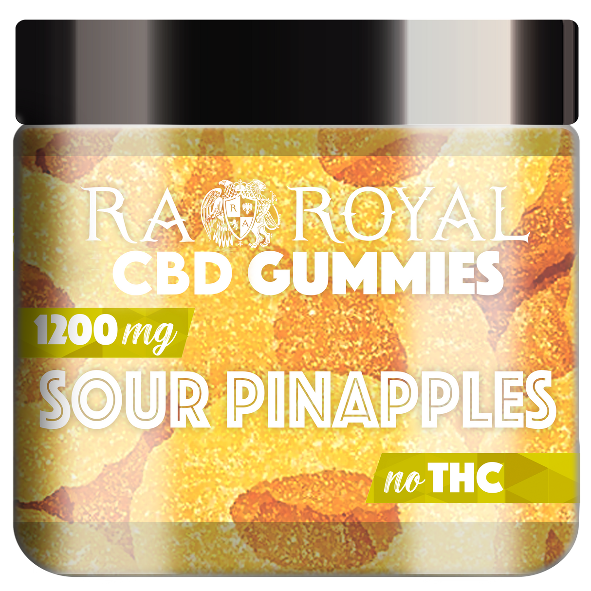R.A. Royal Gummies CBD Sour Pineapple Gummy Jar (1200 MG)