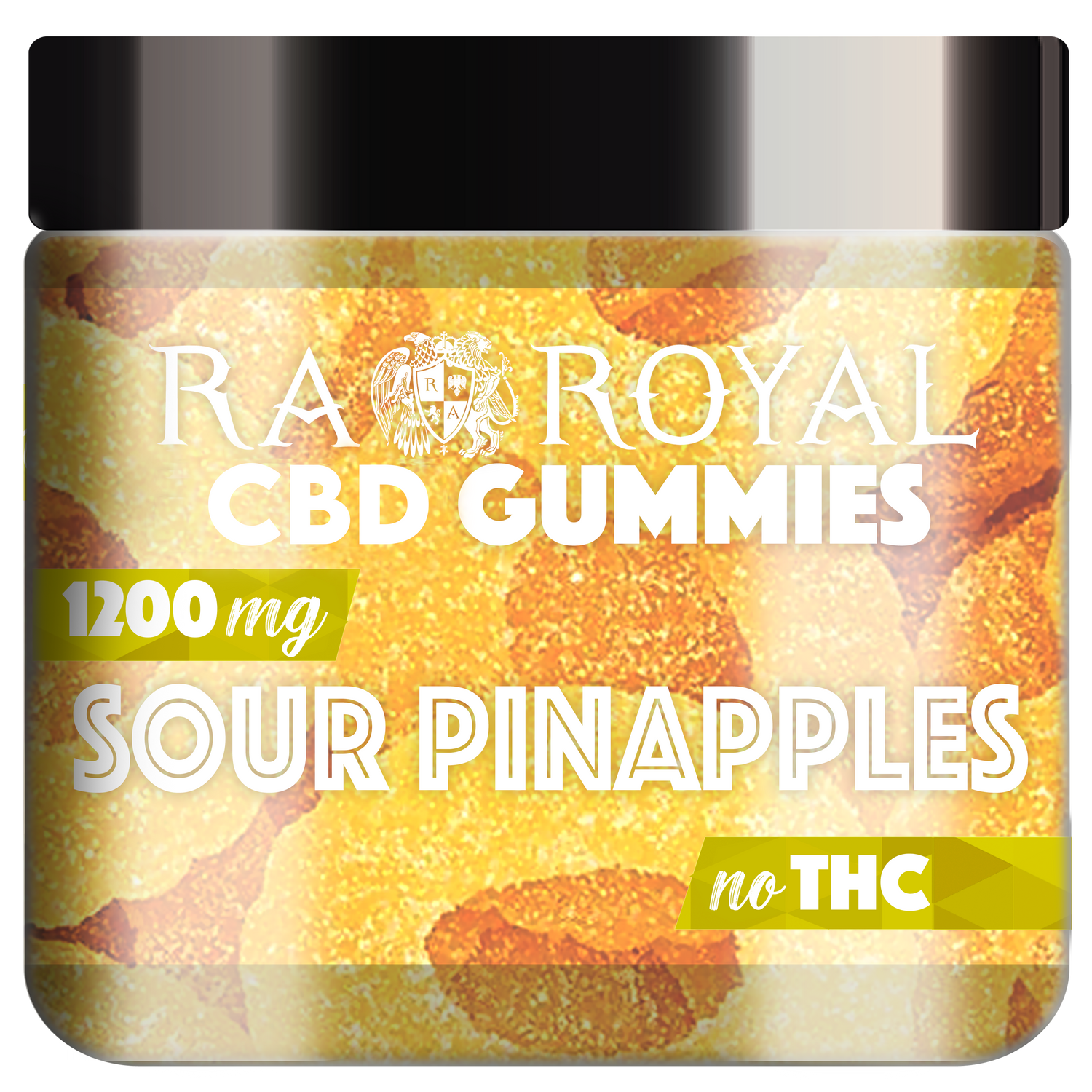 R.A. Royal Gummies CBD Sour Pineapple Gummy Jar (1200 MG)