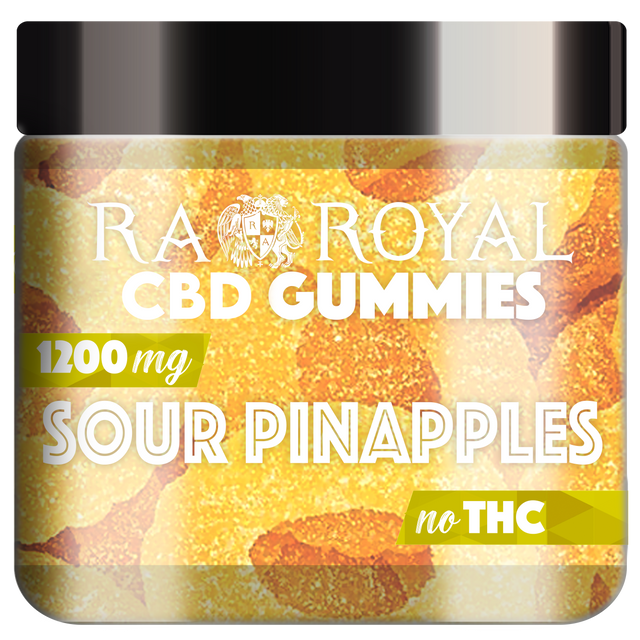 R.A. Royal Gummies CBD Sour Pineapple Gummy Jar (1200 MG)