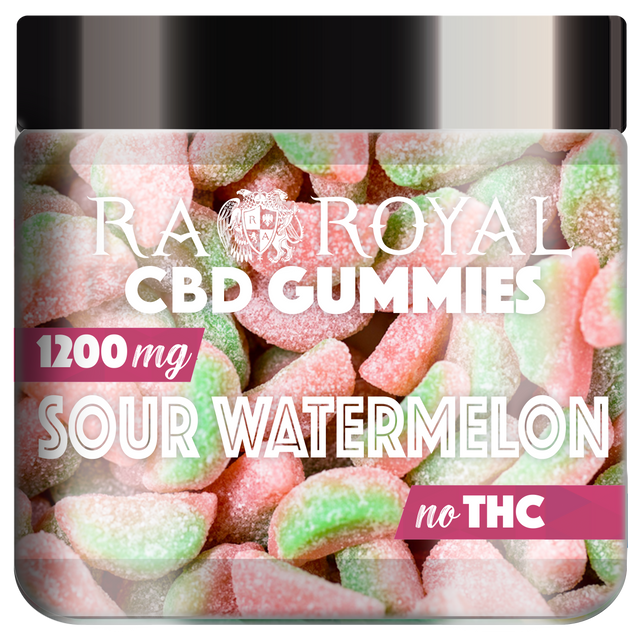 R.A. Royal Gummies CBD Sour Watermelon Gummy Jar (1200 MG)