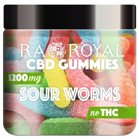 R.A. Royal Gummies CBD Squiggly Worms Gummy Jar (1200 MG)