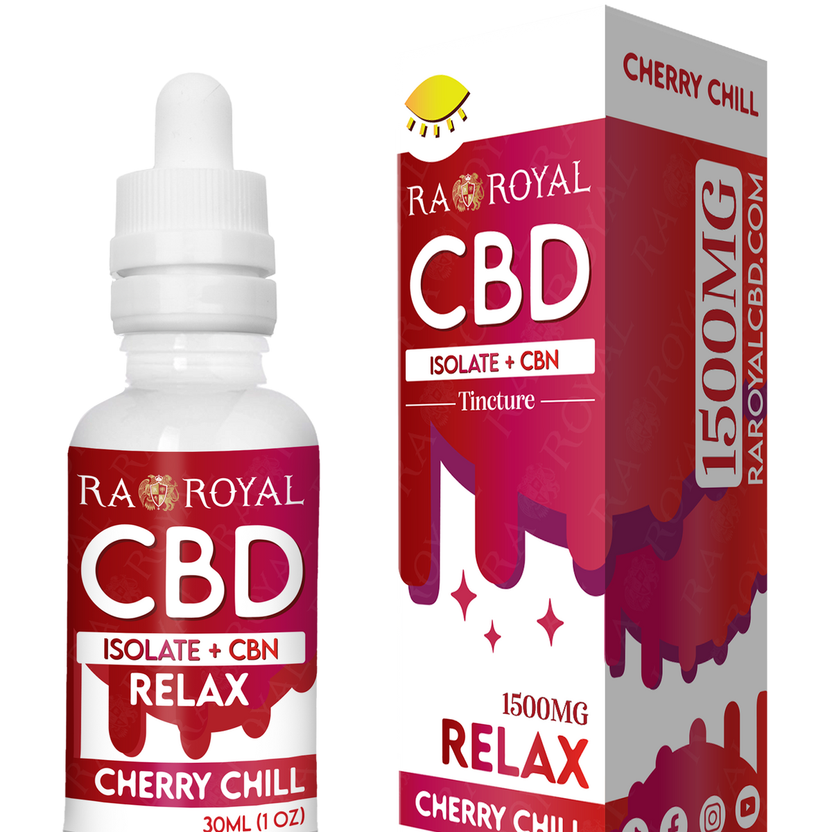 RA Royal CBD Blend 1500MG Tincture - Cherry Chill (Relaxation & Calm)