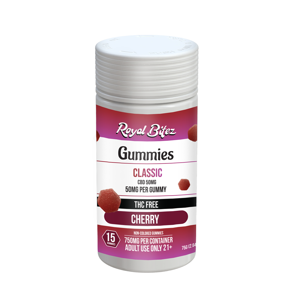 Royal Bitez Classic CBD 15CT Gummy: Cherry