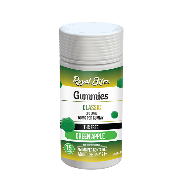 Royal Bitez Classic CBD 15CT Gummy: Green Apple