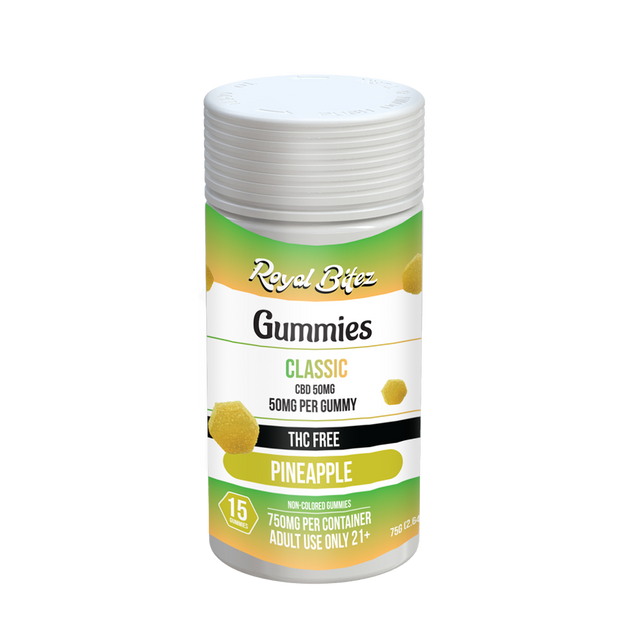Royal Bitez Classic CBD 15CT Gummy: Pineapple