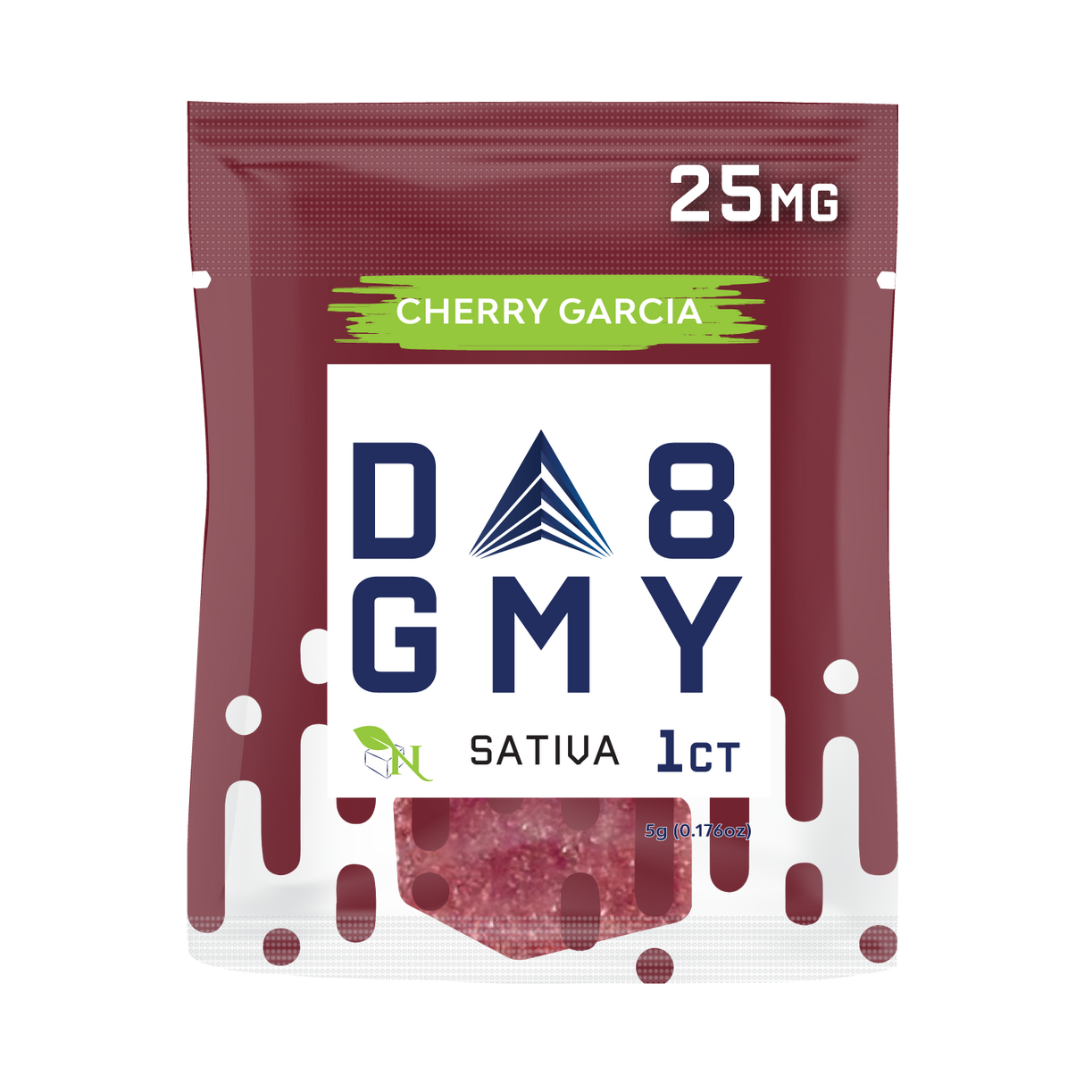 A Gift From Nature Delta 8 Sativa 50CT Single Gummies: Cherry Garcia