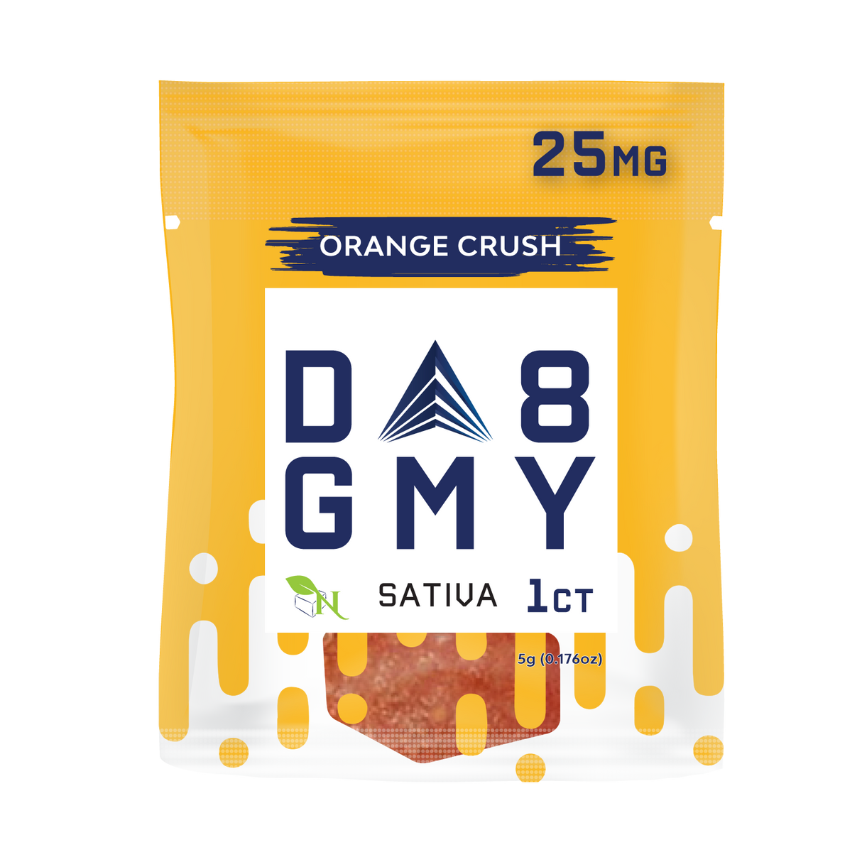 A Gift From Nature Delta 8 Sativa 50CT Single Gummies: Orange Crush