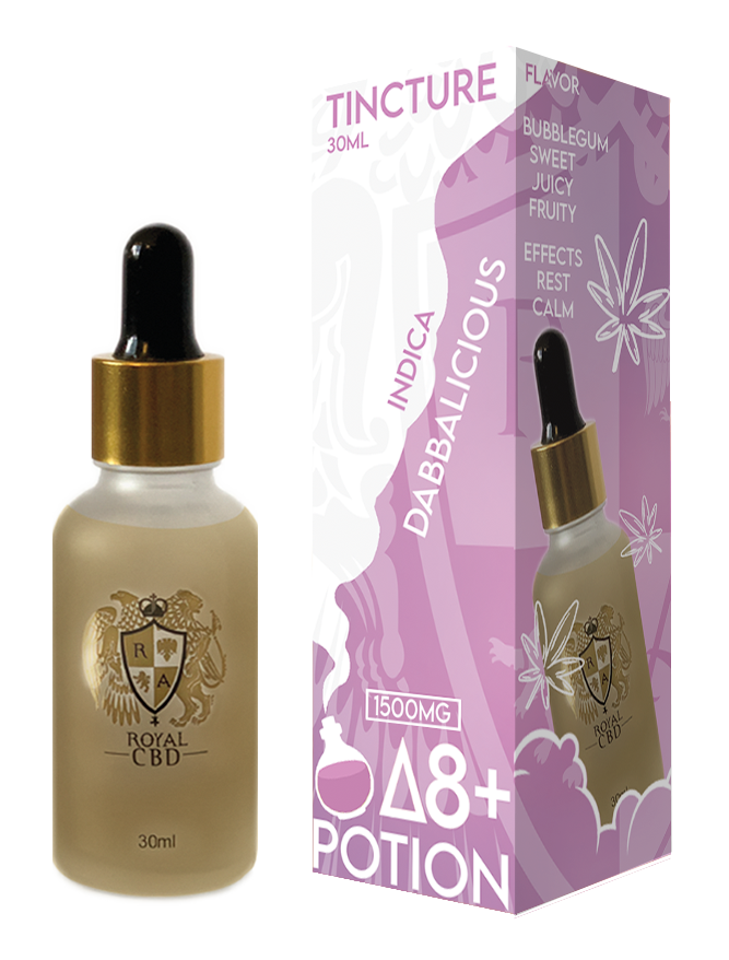R.A. Royal 1,500MG D8+ Tincture: Dabbalicious (Indica)