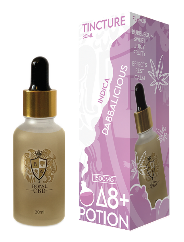 R.A. Royal 1,500MG D8+ Tincture: Dabbalicious (Indica)
