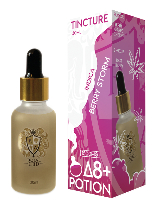 R.A. Royal 1,500MG D8+ Tincture: Berry Storm (Indica)