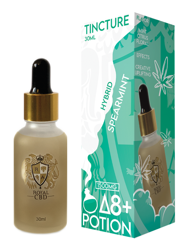 R.A.Royal 1,500MG D8+ Tincture: Spearmint (Hybrid)