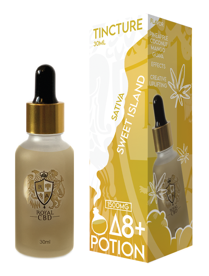 RA Royal 1,500MG D8+ Tincture: Sweet Island (Sativa)
