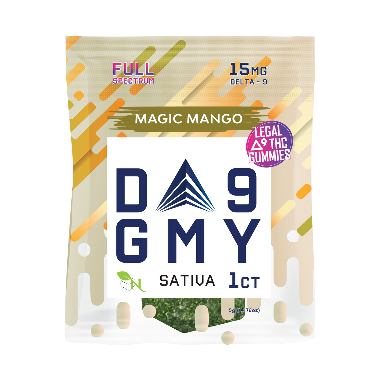 A Gift From Nature Delta-9 Single Sativa Gummy 50CT Box: Magic Mango