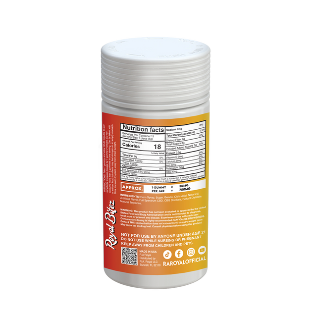 Royal Bitez Delta 9 15CT Gummy: Cherry (Sativa)