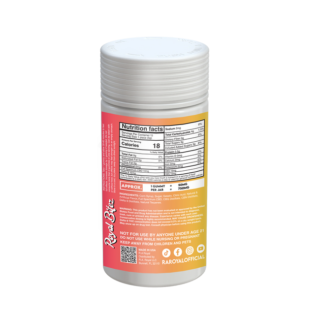 Royal Bitez Delta 9 15CT Gummy: Peach (Hybrid)