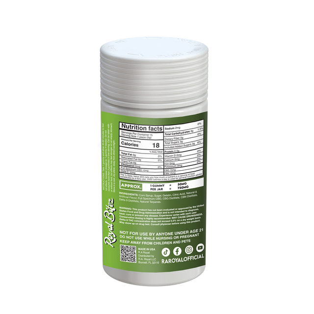 Royal Bitez Delta 9 15CT Gummy: Pineapple (Hybrid)