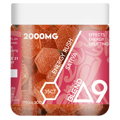 RA Royal 2000MG 35CT Delta 9 Blend Gummy Jar: Energy Rush (Sativa)