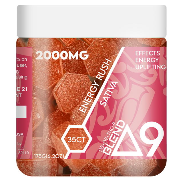 RA Royal 2000MG 35CT Delta 9 Blend Gummy Jar: Energy Rush (Sativa)