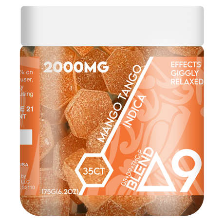RA Royal 2000MG 35CT Delta 9 Blend Gummy Jar: Mango Tango (Indica)