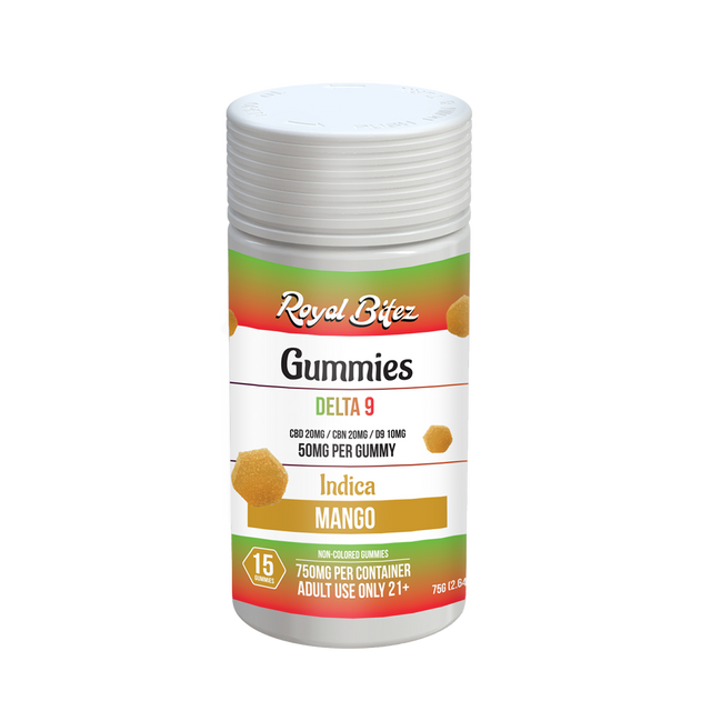 Royal Bitez Delta 9 15CT Gummy: Mango (Indica)