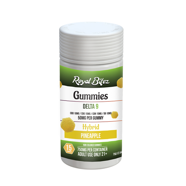 Royal Bitez Delta 9 15CT Gummy: Pineapple (Hybrid)