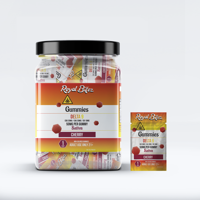 Royal Bitez Delta 9 27CT Single Gummy: Cherry (Sativa)