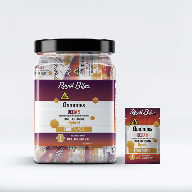 Royal Bitez Delta 9 27CT Single Gummy: Fruit Punch (Hybrid)