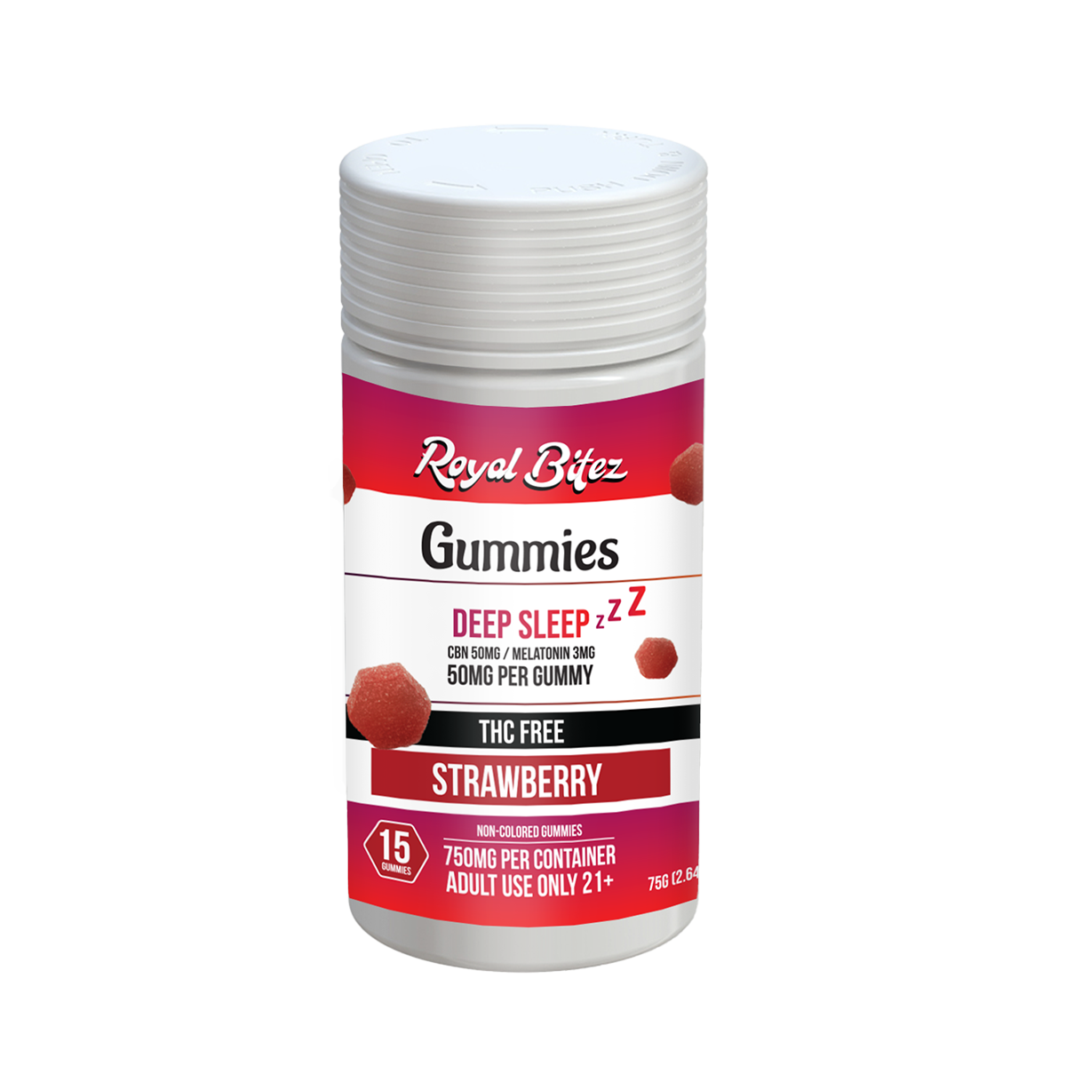Royal Bitez Deep Sleep 15CT Gummy: Strawberry