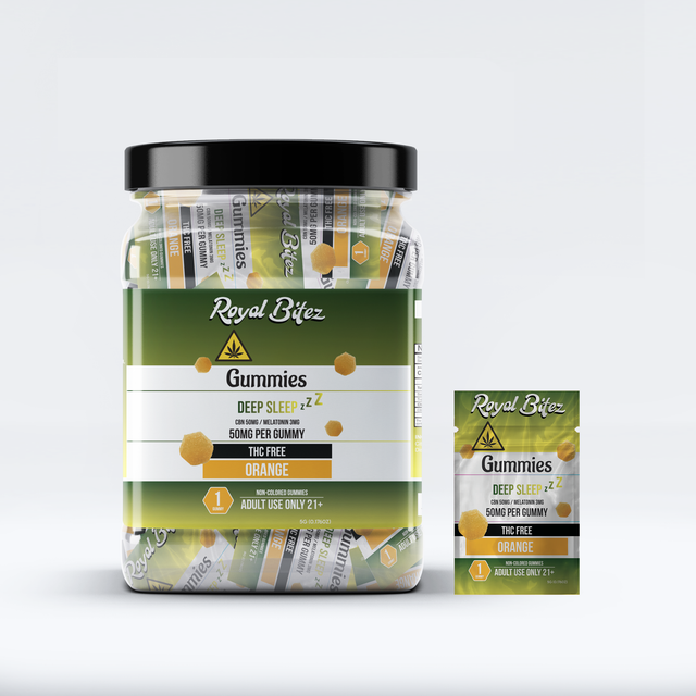 Royal Bitez Deep Sleep 27CT Single Gummy: Orange