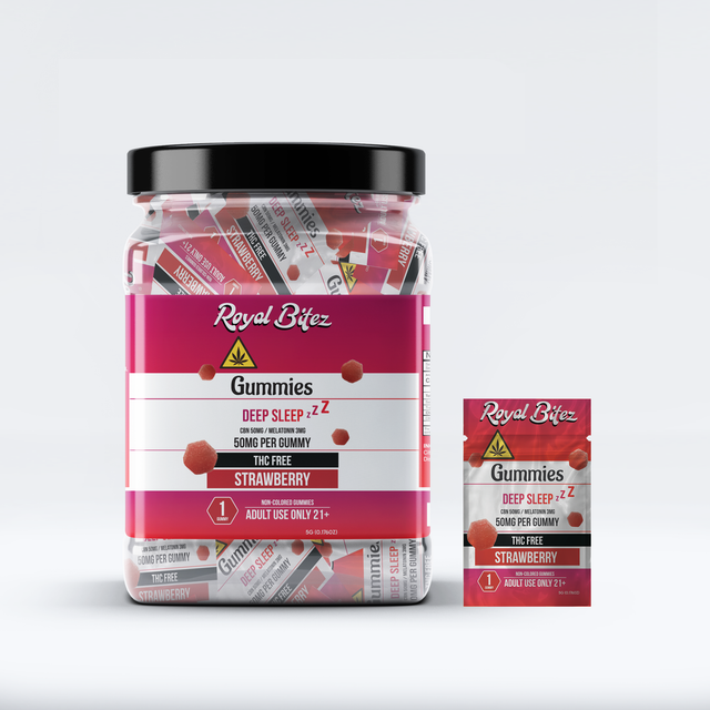 Royal Bitez Deep Sleep 27CT Single Gummy: Strawberry