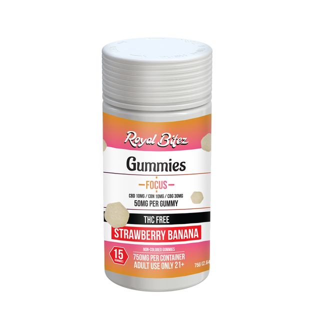 Royal Bitez Focus 15CT Gummy: Strawberry Banana