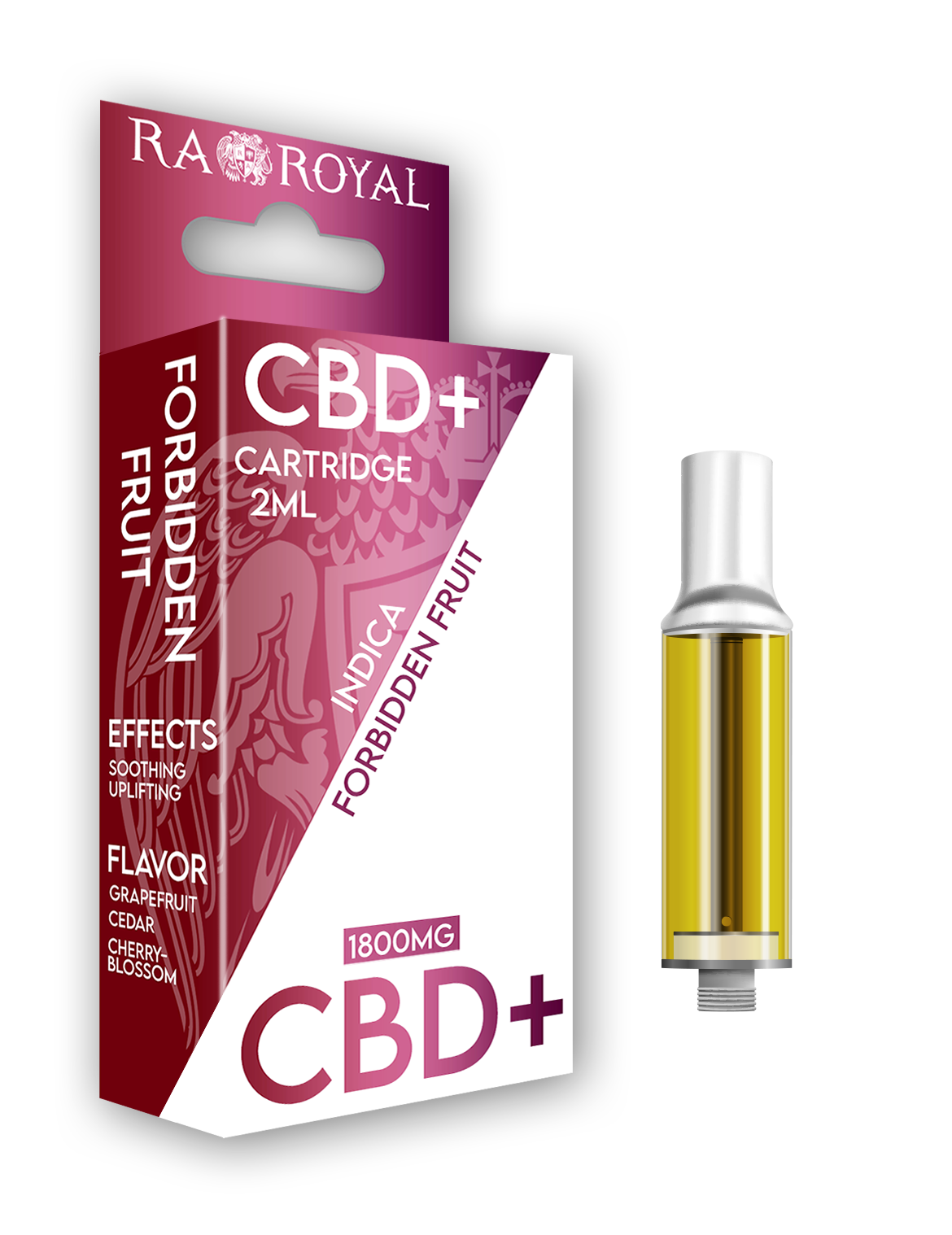 CBD+ Vape Cartridge (2ML): Forbidden Fruit Indica (1800MG)